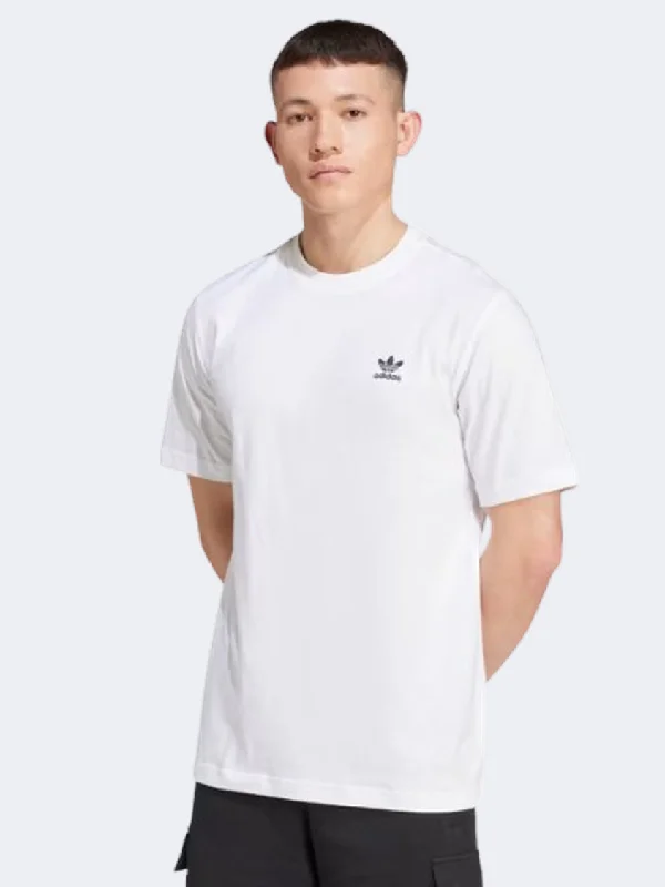 Men's short-sleeve classic white tee-Adidas Trefoil Essentials Men Originals T-Shirt White