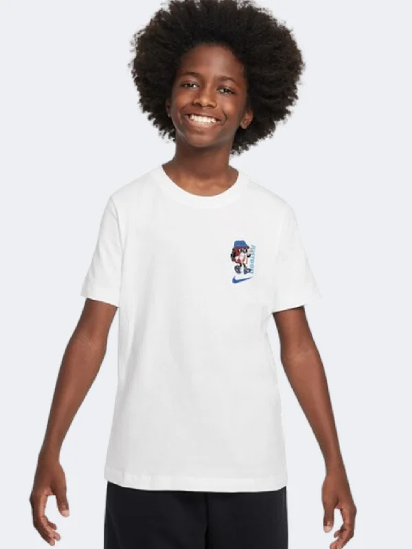 Men's short-sleeve affordable cotton tee-Nike Sportswear Boxy 2 Jdi Boys Lifestyle T-Shirt White