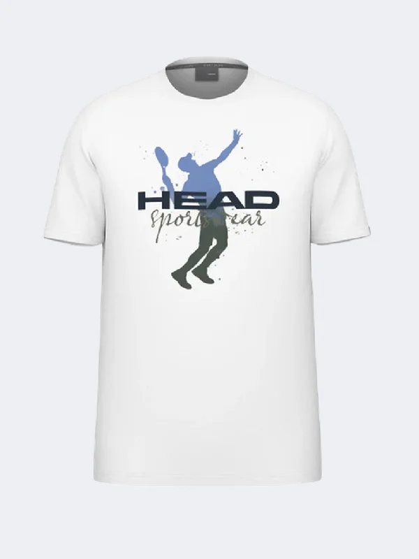 Men's short-sleeve designer shirt-Head Racquet Men Tennis T-Shirt White/Navy