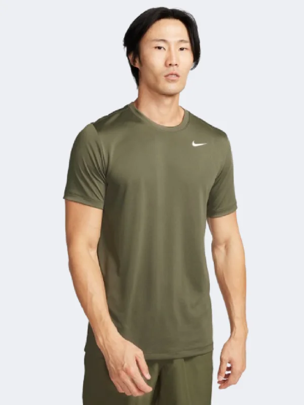 Men's short-sleeve everyday tee-Nike Legend Reset Men Training T-Shirt Olive/White