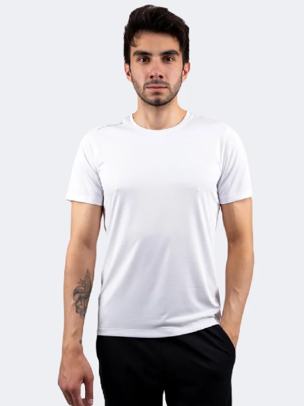 Men's short-sleeve wool blend tee-Anta Advanced Men Running T-Shirt White