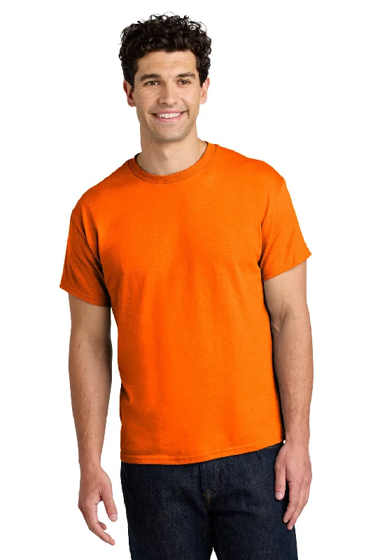 Men's short-sleeve surfing teal shirt-Gildan Mens Short Sleeve Crewneck T-Shirt - Safety Orange