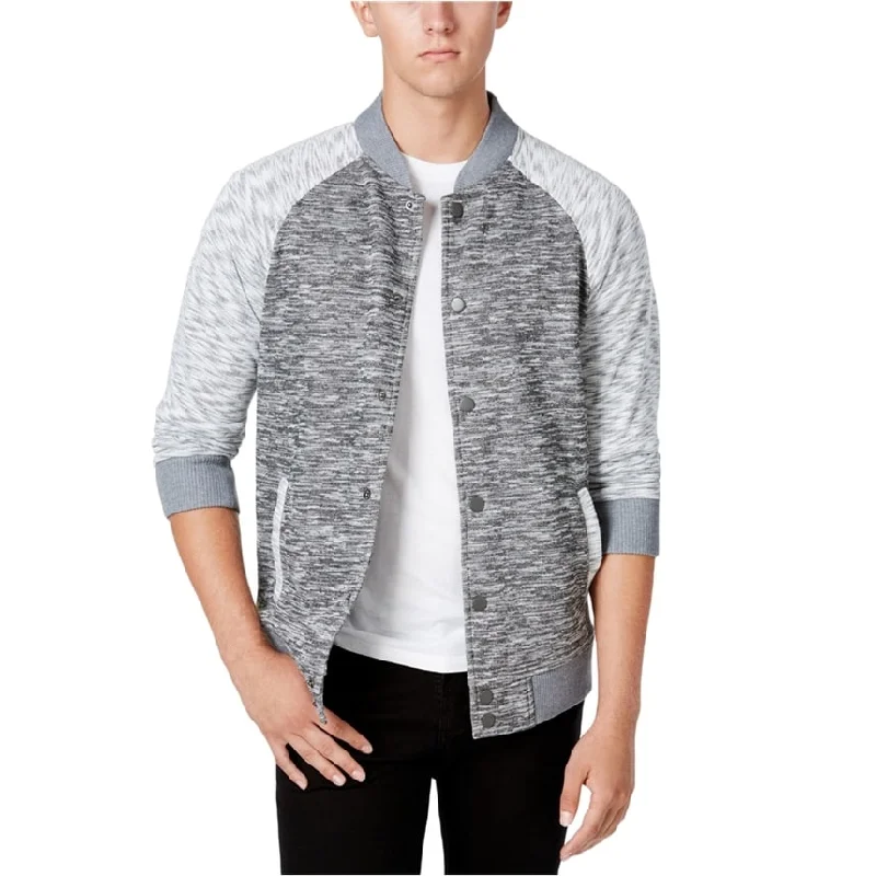 Men's cotton jackets-Ring Of Fire Mens Heathered Bomber Jacket