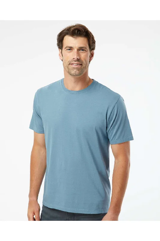 Men's short-sleeve casual blue tee-SoftShirts Mens Organic Short Sleeve Crewneck T-Shirt - Slate Blue