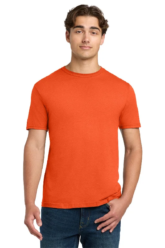 Men's short-sleeve silver modern shirt-Gildan Mens Softstyle Short Sleeve Crewneck T-Shirt - Orange