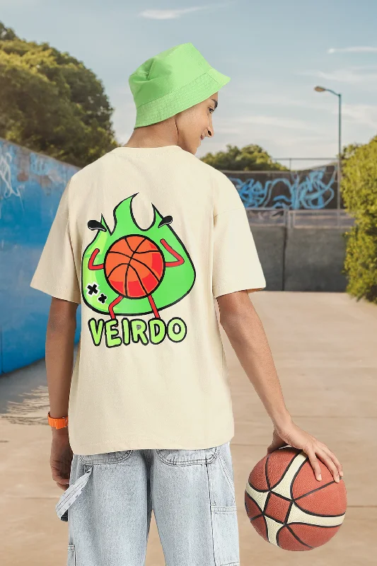 Men's short-sleeve moisture-wicking shirt-Basket Ball Swanwhite Oversized Graphic Back Printed Boys T-shirt