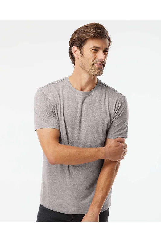 Men's short-sleeve durable shirt-Kastlfel Mens Recycled Soft Short Sleeve Crewneck T-Shirt - Steel Grey