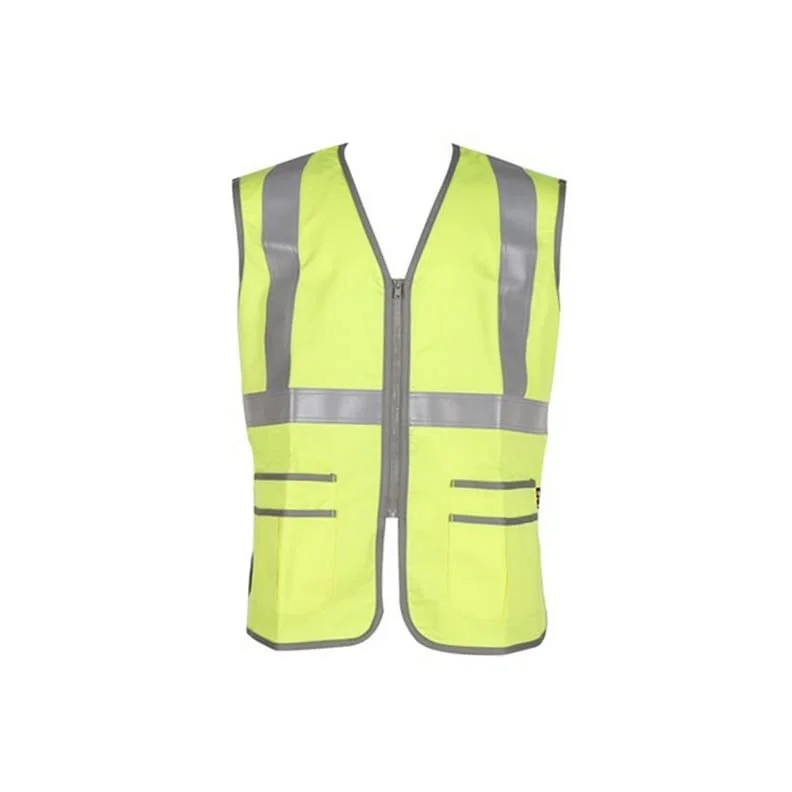 Men's thermal jackets-Forge FR Work Vest Mens High Visibility Flame Resistant MFRHVV-020