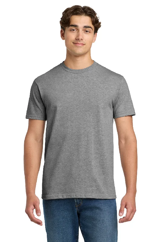 Men's short-sleeve pink summer tee-Gildan Mens Hammer Short Sleeve Crewneck T-Shirt - Heather Graphite Grey