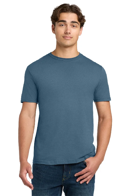 Men's short-sleeve mesh athletic top-Gildan Mens Softstyle Short Sleeve Crewneck T-Shirt - Indigo Blue