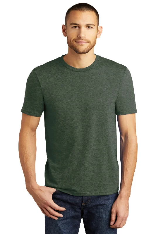 Men's short-sleeve oversized tee-District Mens Perfect Tri Short Sleeve Crewneck T-Shirt - Heather Forest Green