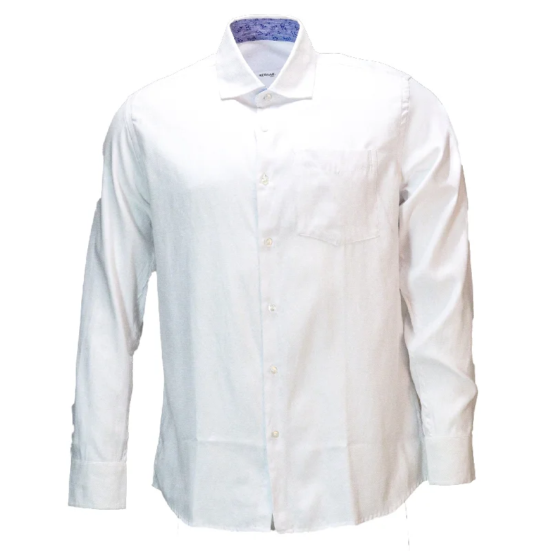 Men's short-sleeve stylish top-Formal Shirts White