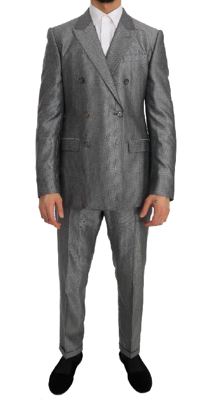 Men's sun-resistant jackets-Dolce & Gabbana Elegant  Double-Breasted Men's Suit