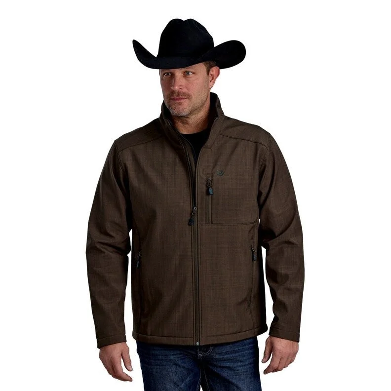 Men's training jackets-Roper Western Jacket Mens Technical Brown