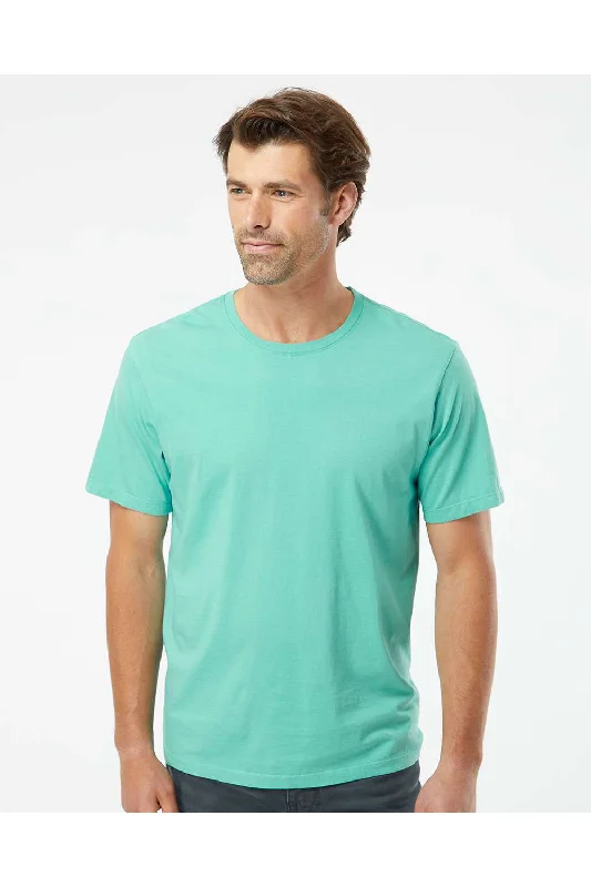 Men's short-sleeve party yellow tee-SoftShirts Mens Organic Short Sleeve Crewneck T-Shirt - Seafoam Green