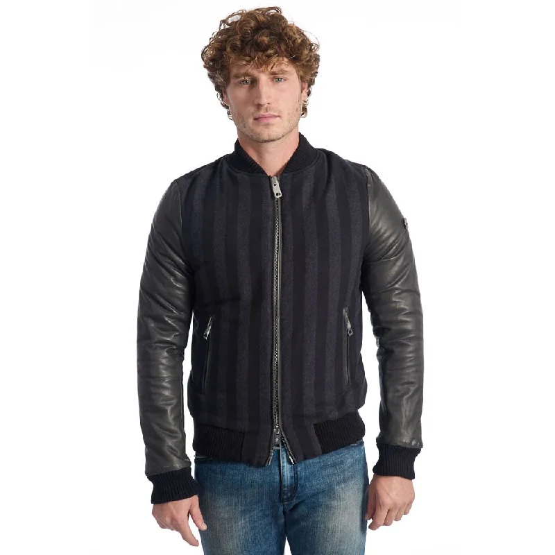 Men's multi-pocket jackets-Roberto Pepe Luxury  Lamb Men's Jacket