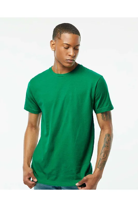 Men's short-sleeve summer shirt-Tultex Mens Fine Jersey Short Sleeve Crewneck T-Shirt - Kelly Green