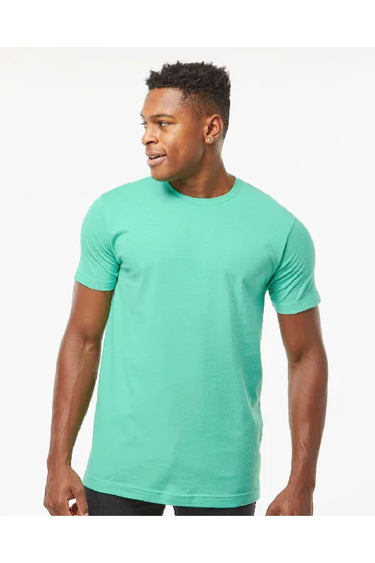 Men's short-sleeve vintage tee-Tultex Mens Fine Jersey Short Sleeve Crewneck T-Shirt - Mint Green