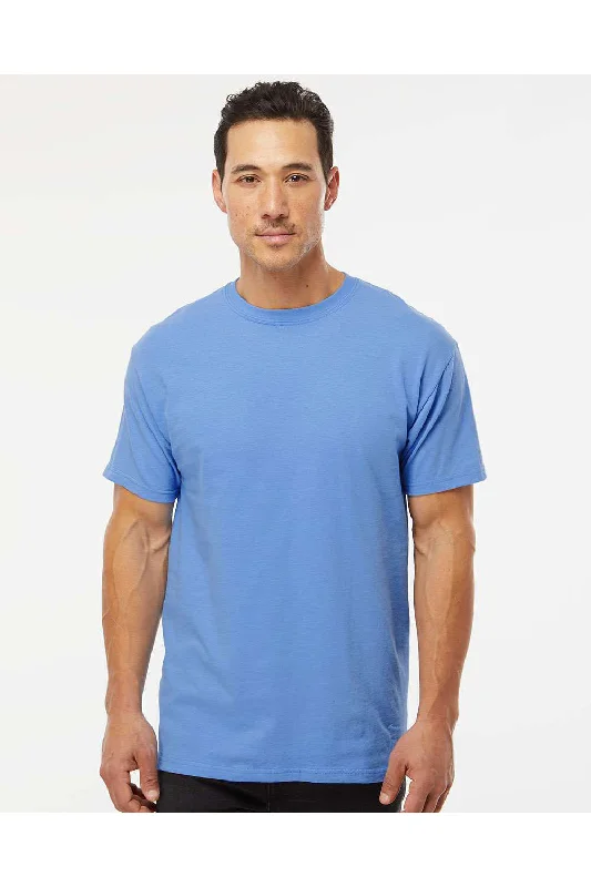 Men's short-sleeve synthetic workout shirt-M&O Mens Gold Soft Touch Short Sleeve Crewneck T-Shirt - Carolina Blue