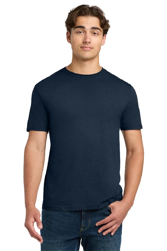 Men's short-sleeve indigo casual shirt-Gildan Mens Softstyle Short Sleeve Crewneck T-Shirt - Navy Blue