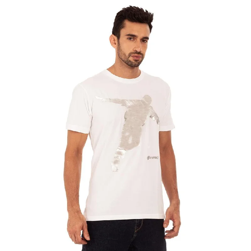 Men's short-sleeve printed shirt-djbravo47 Men's White - Celebration Silver T-shirt