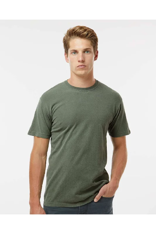 Men's short-sleeve casual shirt-M&O Mens Vintage Garment Dyed Short Sleeve Crewneck T-Shirt - Monterey Sage Green