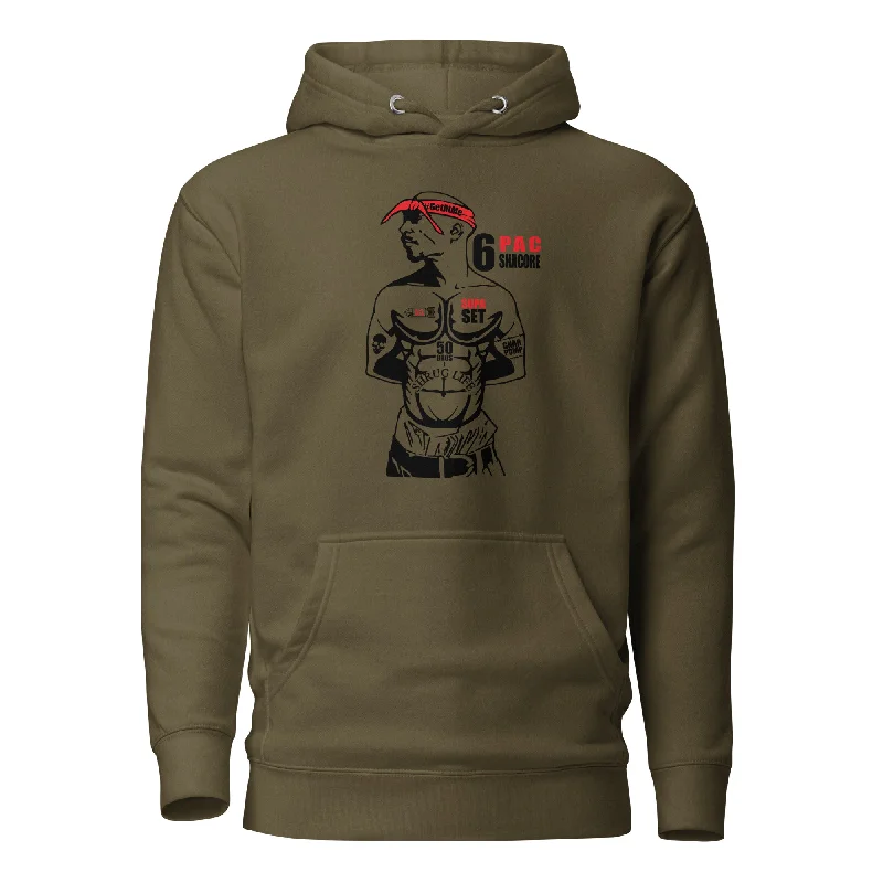 Men's hoodie under jacket-6 PAC Hoodie - Military Green