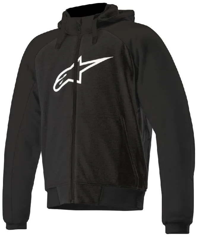 Men's hoodie for lake trips-Alpinestars Men’s Chrome Sport Black Hoodie