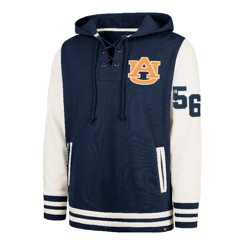 Men's hoodie with marble effect-AUBURN TIGERS LETTERMAN FIELD LATERAL '47 LACER HOOD