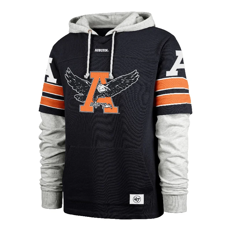 Men's hoodie for short men-AUBURN TIGERS VINTAGE GRIDIRON BLITZ '47 CORNERBACK LACER