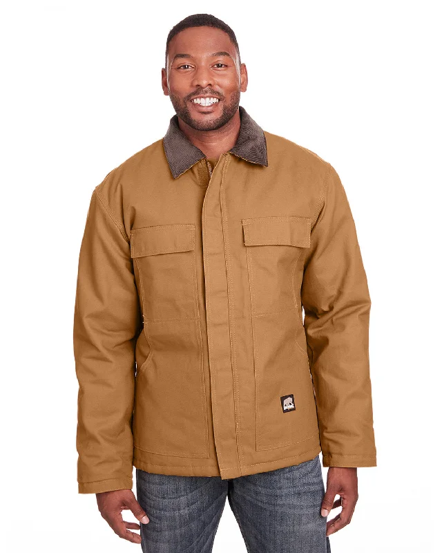 Men's custom jackets-Berne Men's Tall Heritage Cotton Duck Chore Jacket