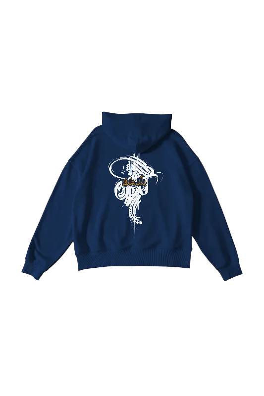 Men's hoodie for clubbing-BLUE "NEBULA" HOODIE