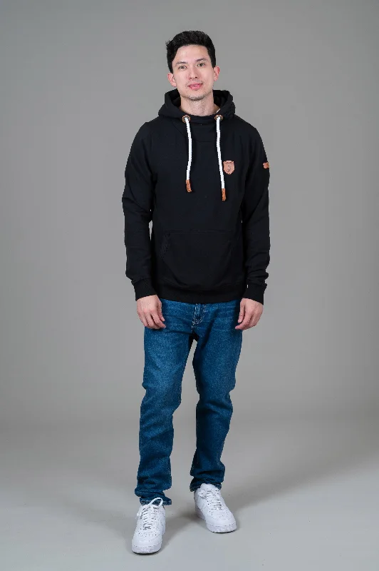 Men's hoodie for winter-Cascade Black Hoodie