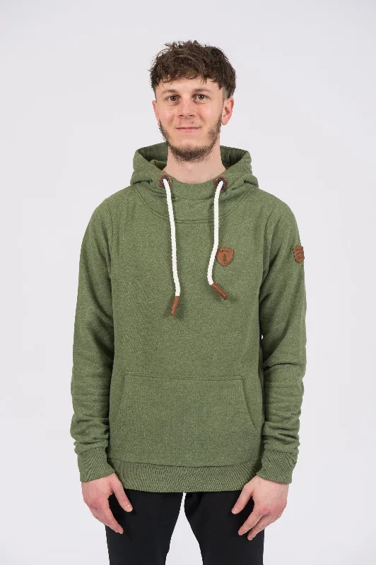 Men's hoodie with mesh lining-Cascade Chive Hoodie