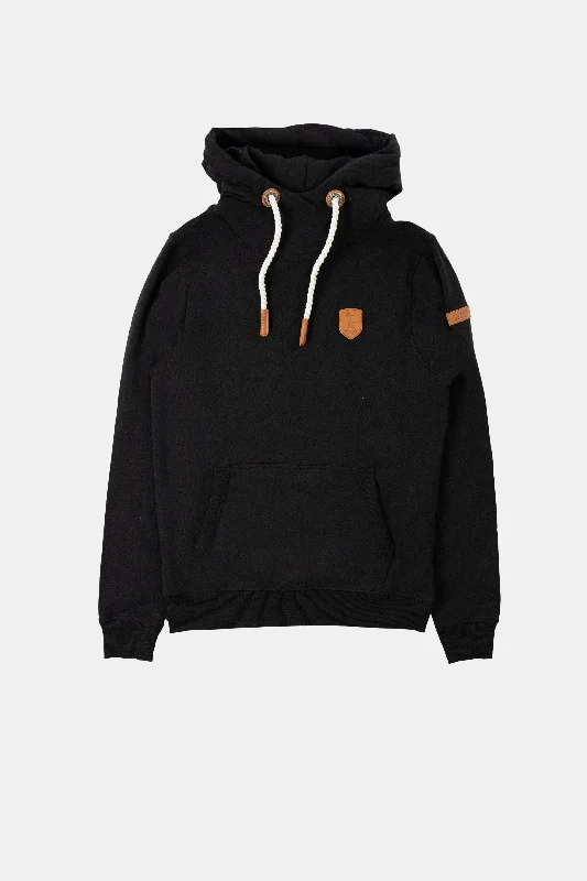 Men's hoodie for remote work-Cascade Clux Black hoodie