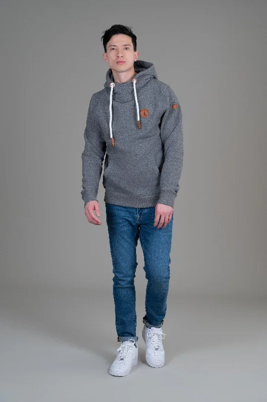 Men's hoodie blue tones-Cascade Dark Heather Grey Hoodie