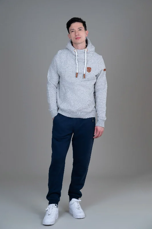 Men's hoodie for average build-Cascade Light Heather Grey Hoodie