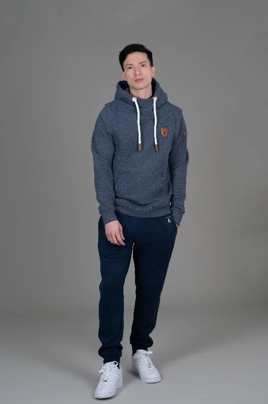 Men's hoodie for errands-Cascade Navy Hoodie