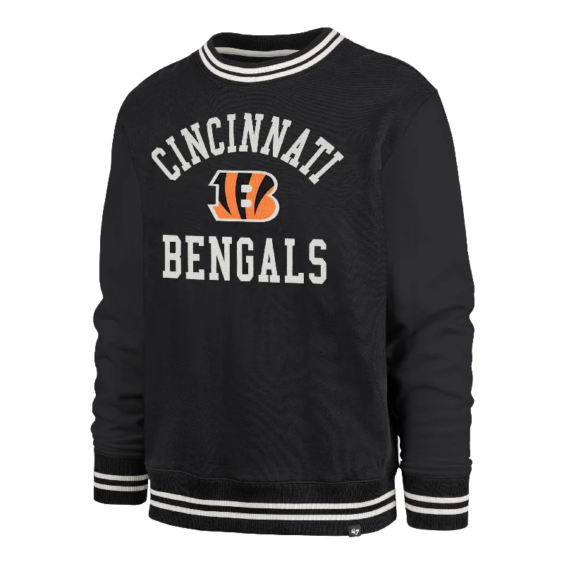 Men's hoodie for stocky guys-CINCINNATI BENGALS CLUBHOUSE VIEW '47 SIERRA CREW