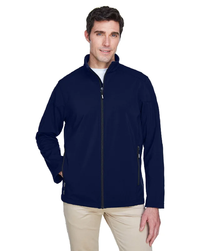 Men's non-padded jackets-CORE365 Men's Tall Cruise Two-Layer Fleece Bonded Soft Shell Jacket