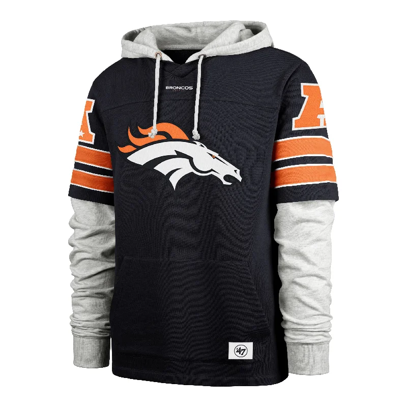 Men's hoodie with pockets-DENVER BRONCOS GRIDIRON BLITZ '47 CORNERBACK LACER