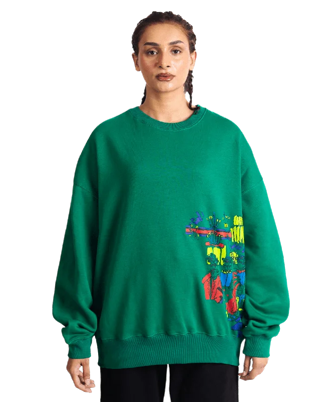 "MONEYBALL" GREEN SWEATSHIRT