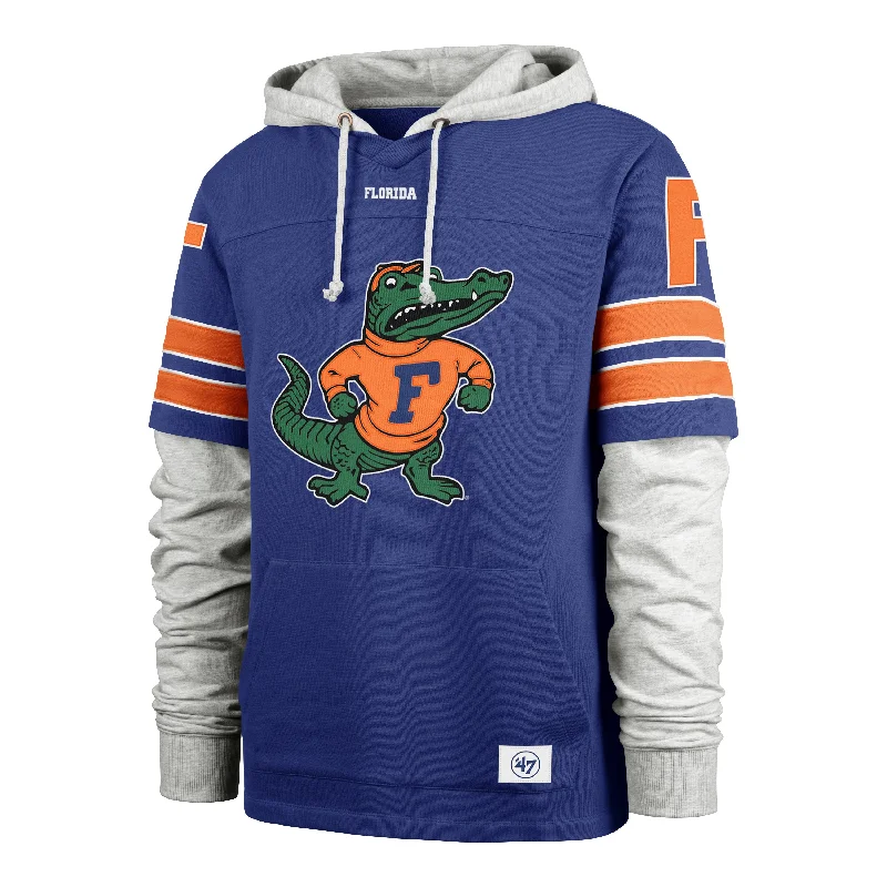 Men's hoodie with drop shoulder-FLORIDA GATORS VINTAGE GRIDIRON BLITZ '47 CORNERBACK LACER