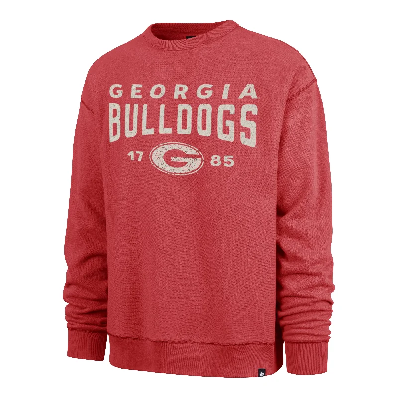 Men's hoodie with holographic print-GEORGIA BULLDOGS DUSTED WINDSOR '47 RIVER CREW