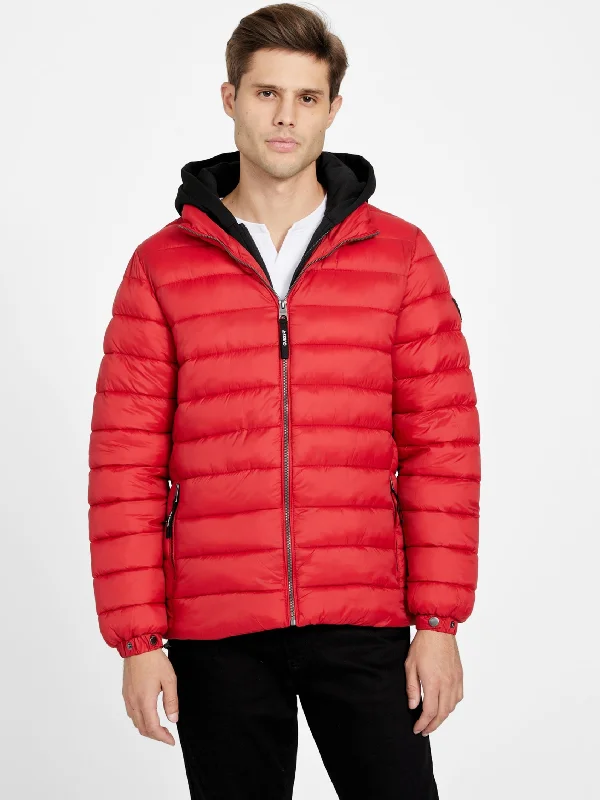 Men's half-zip jackets-Harrison Hooded Quilted Jacket