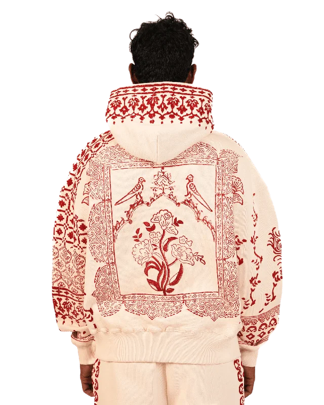 Men's hoodie for cardio-"TAPESTRY" BLOCK PRINT HOODIE