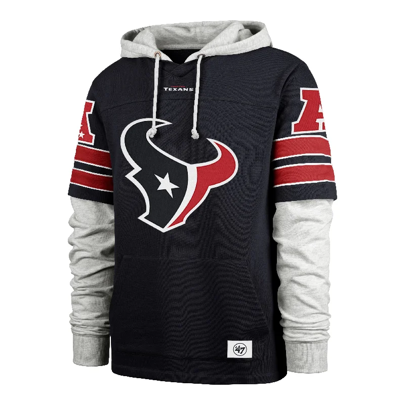 Men's hoodie with kangaroo pocket-HOUSTON TEXANS GRIDIRON BLITZ '47 CORNERBACK LACER