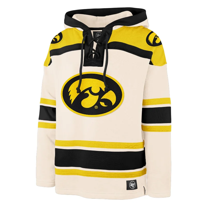 Men's hoodie for outdoor-IOWA HAWKEYES SUPERIOR '47 LACER HOOD