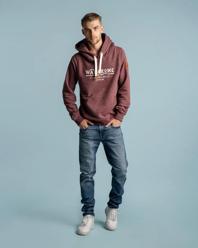 Men's hoodie with floral print-Melville Mulberry Hoodie