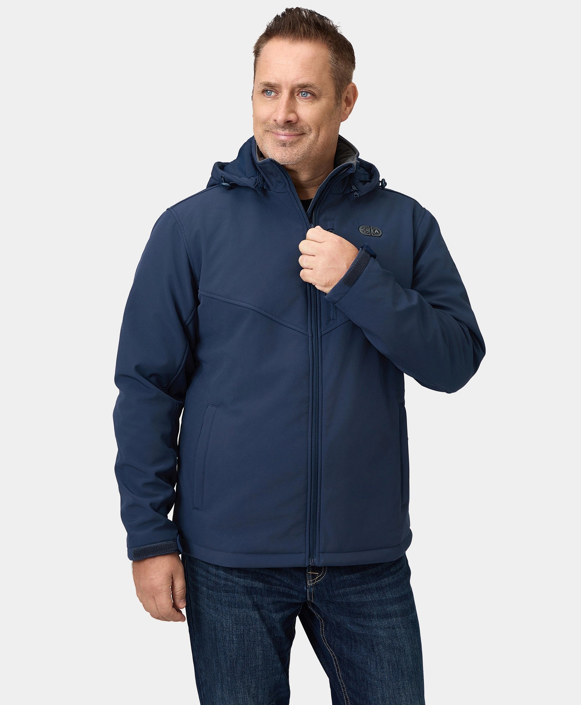 Men's military jackets-Men's Heated Dual Control Jacket with 5 Heating Zones (Pocket Heating)